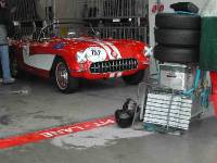 MARTINS RANCH Corvette Vintage Racing green hell pit lane